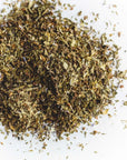 Dry herbs on a white background
