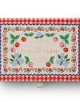 red gingham playing card set