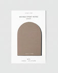Arched sticky notes packaging with 'Cloth & Paper' branding on a light gray background