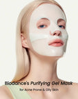 biodance sea kep mask on a womans face