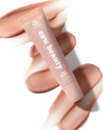 Esw Beauty foundation stick with swatches on a white background