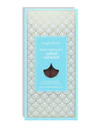 Dark chocolate salted caramel bar packaging with decorative pattern