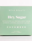 light green cucumber body scrub packaging