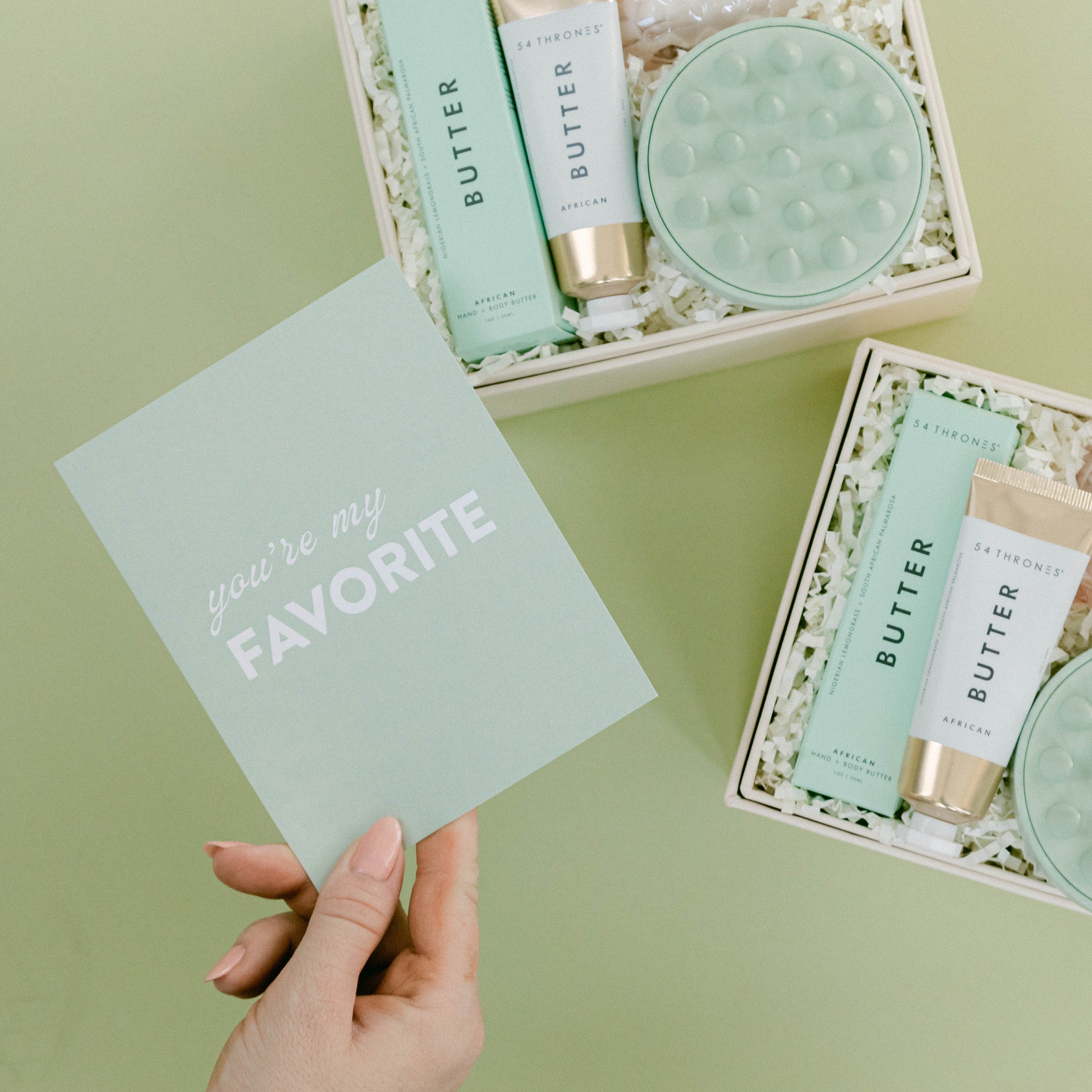 Green Greeting Card with "You're My Favorite" written in fun font