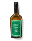 Bottle of Flamingo Estate olive oil with a green label on a white background