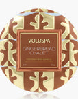 Voluspa Gingerbread Chalet candle packaging on a white background