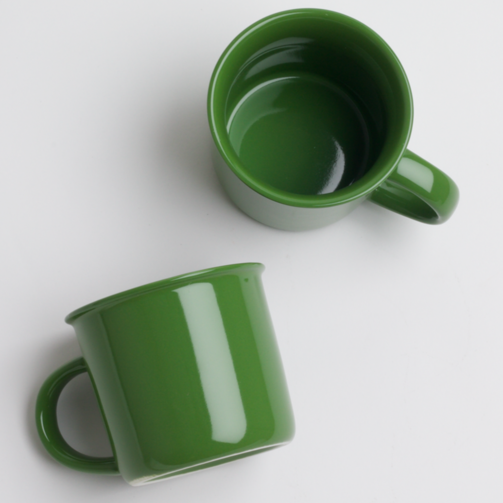 Glossy Green Ceramic Mugs