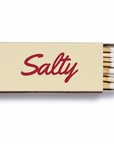 Salty matches on a white background