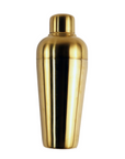 gold cocktail shaker on a white background