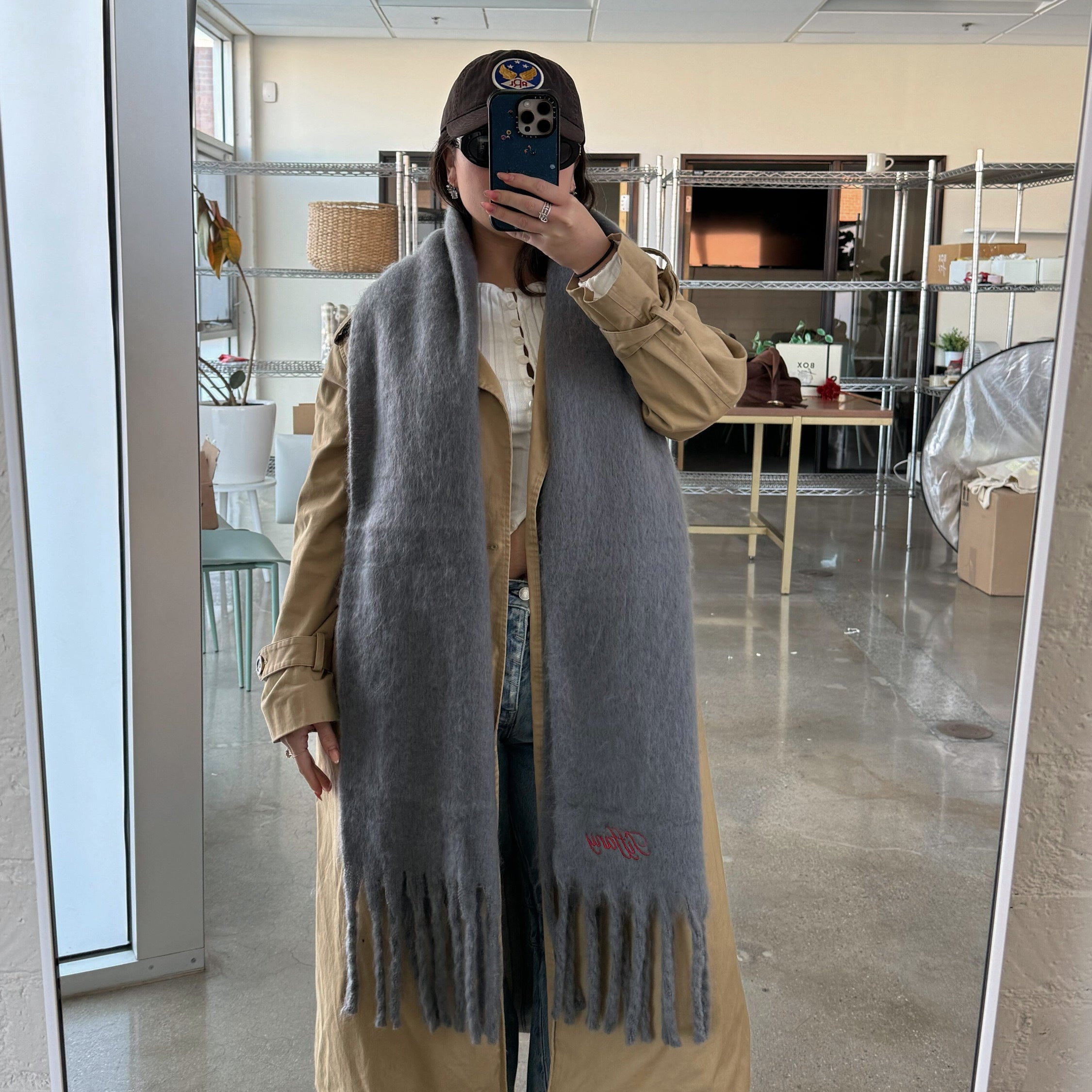 Chunky Winter Scarf - GreyBrady Jones Studio | BOXFOX