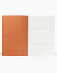 Orange cabinet door with white frame on a white background