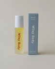 Yellow bottle and blue box labeled 'Wiley Body' on a light gray background
