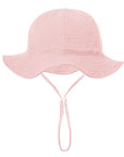 pink bucket hat on a white background