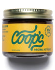 Jar of Coop's Original Hot Fudge on a white background