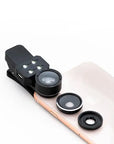 Phone camera lens kit on a white background