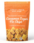 Packaging of Great Lakes Pot Pies Cinnamon Sugar Pie Chips on a white background