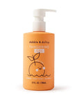 Orange bottle of dabble & dollop Tangerine Gel on a white background