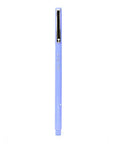 Blue water bottle with black lid and Valza logo on a white background
