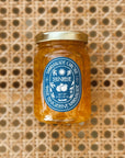 tangerine marmalade with blue label