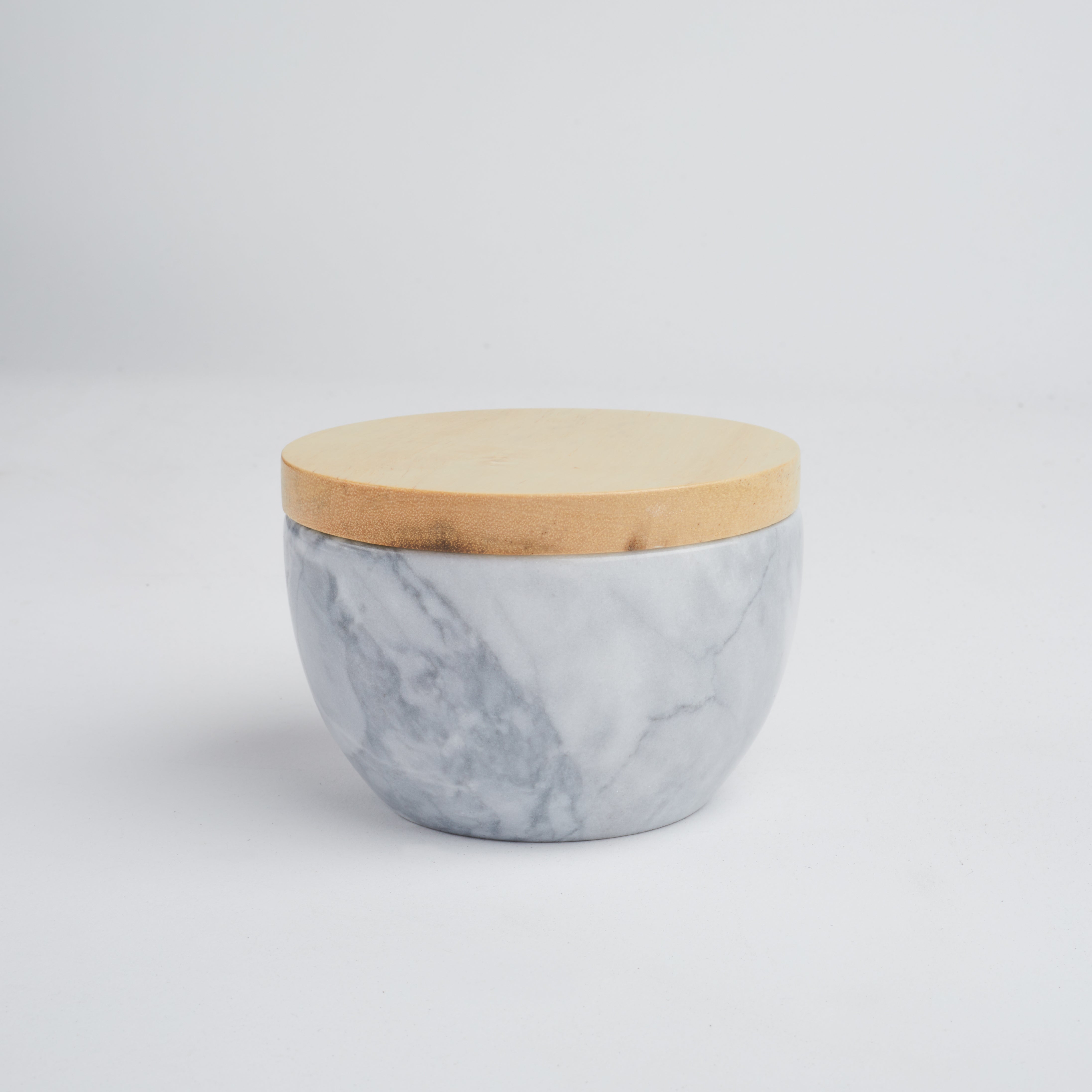 Wood + Marble Salt Cellar - BOXFOX