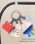 nautical busy ring hanging on a stroller