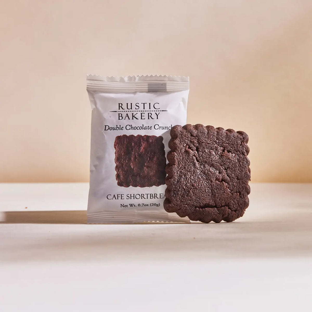 rustic bakery double chocolate chunk on a beige background