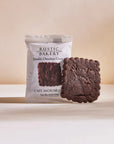 rustic bakery double chocolate chunk on a beige background