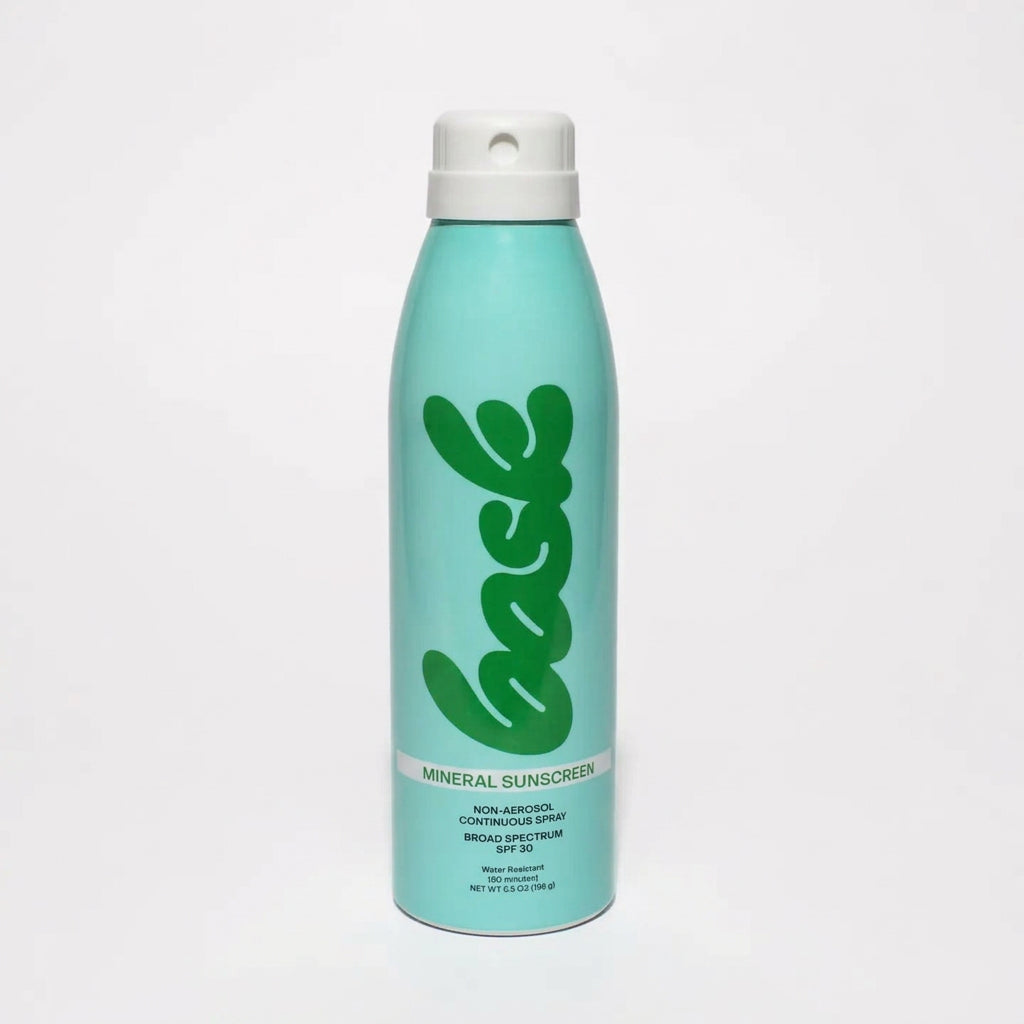 Bask sunscreen on a blue background