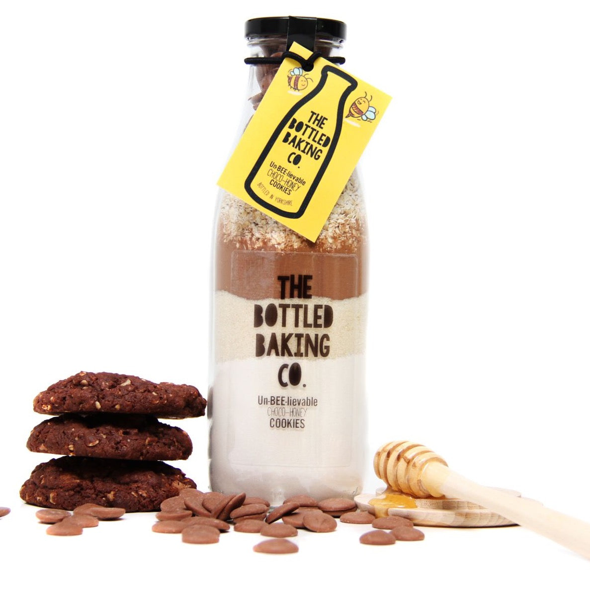 cookie mix in glass bottle