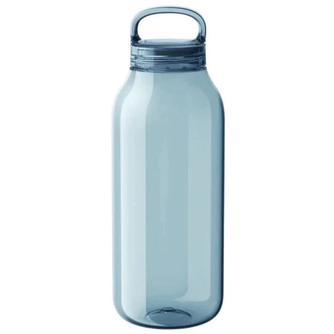blue clear water bottle