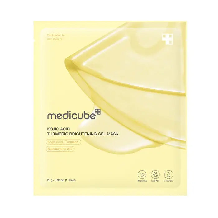Medicube Kojic Acid Turmeric Brightening Gel Mask packaging on a white background