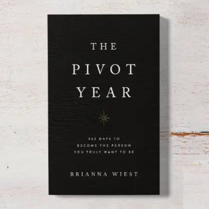 cover of The Pivot Year - black book with white writing