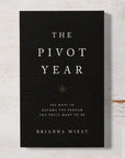 cover of The Pivot Year - black book with white writing