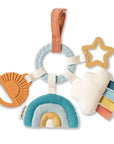 Bitzy Busy Ring Teething Activity Toy Rainbow
