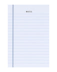 blue lined notepad that ays "NOTES" at the top