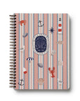 rifle paper co seaside spiral notebook on a white background