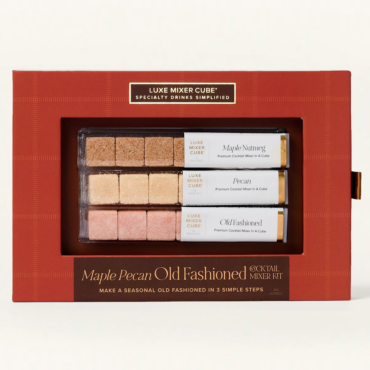 Luxie Mixer Cube Maple Pecan Old Fashioned packaging on a white background