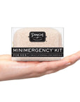 Minimergency kit for her held in a hand with 'Pinch Provisions' branding.