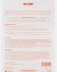 Back of a Vitamasques sheet mask packaging with text and branding.