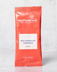 moonstruck nutty milk chocolate cinnamon cocoa on a white backgorund
