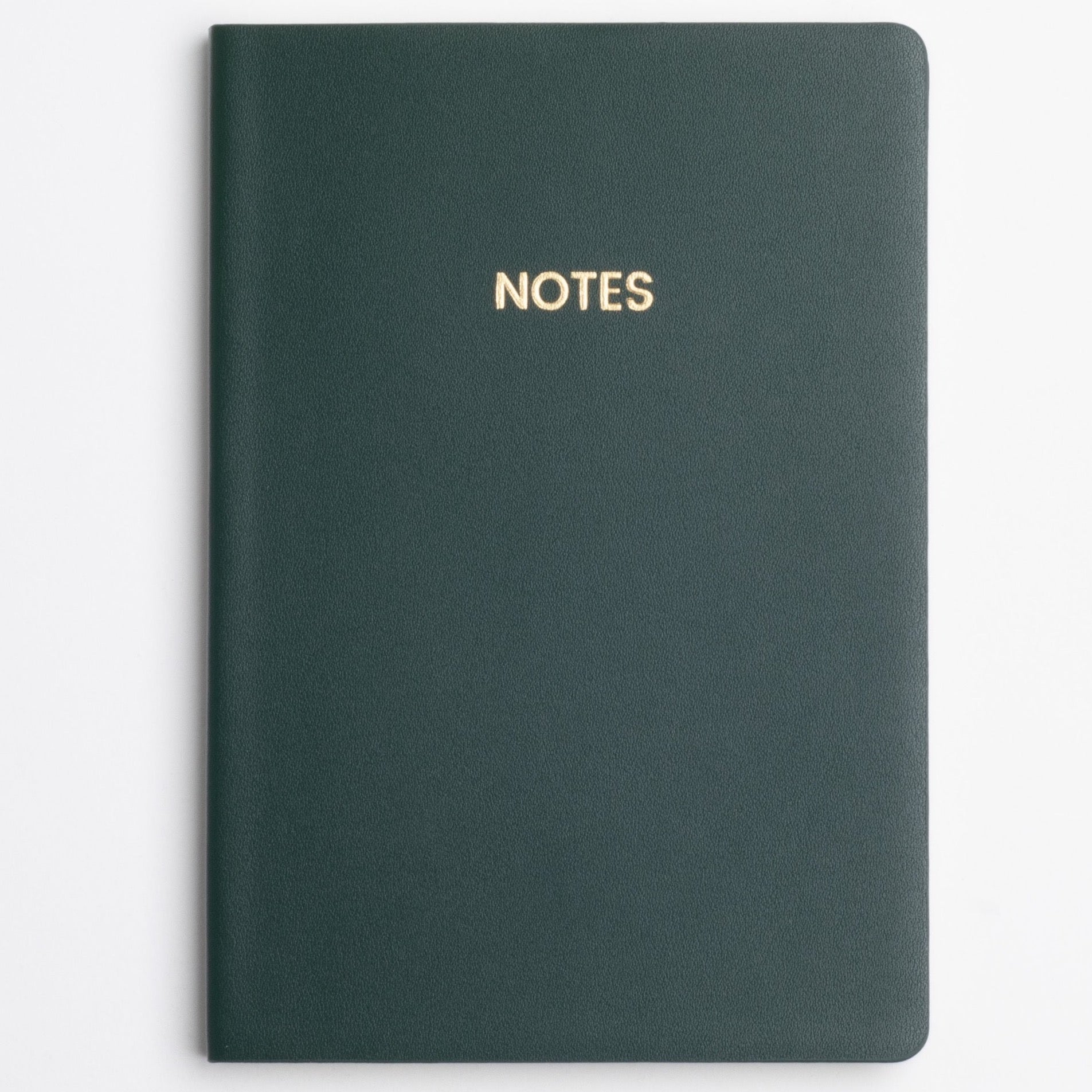 Deep Green Vegan Leather Medium Notebook