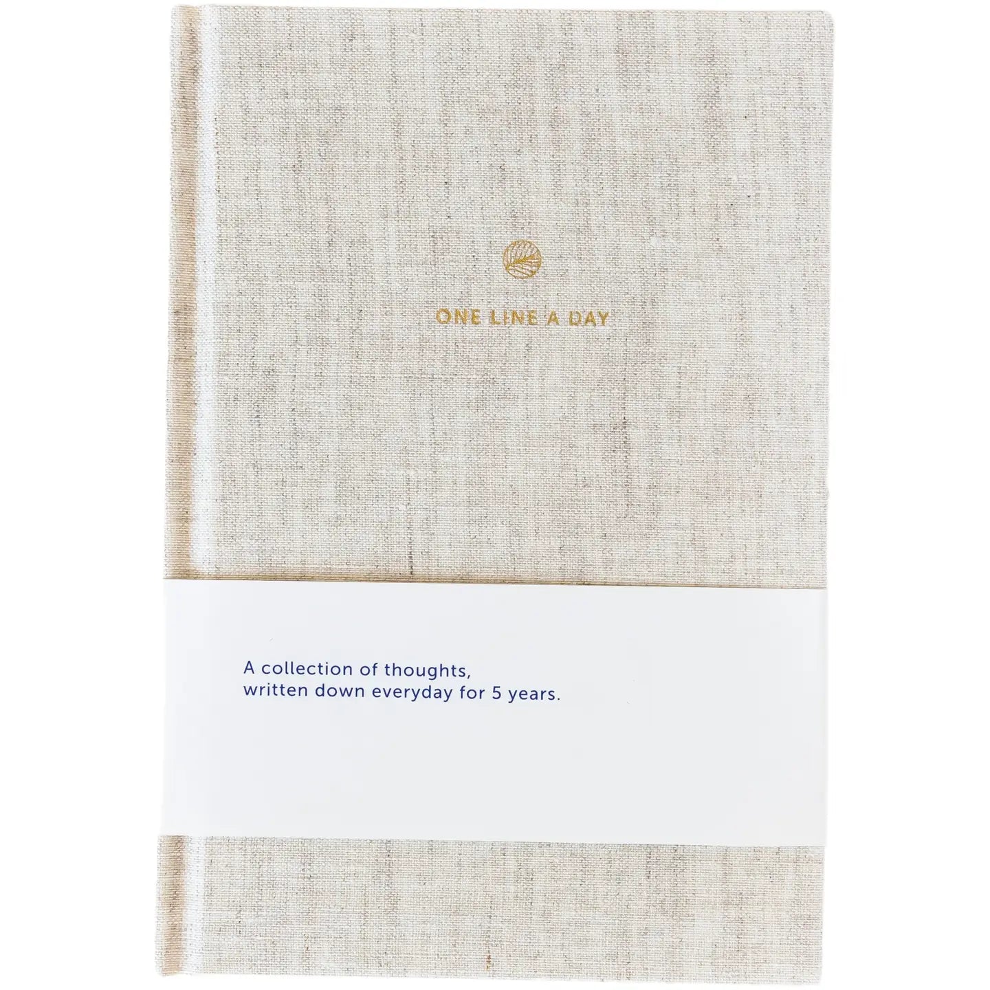 Beige journal with 'One Line a Day' text on a white background