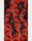 Red and brown geometric embossed chocolate bar