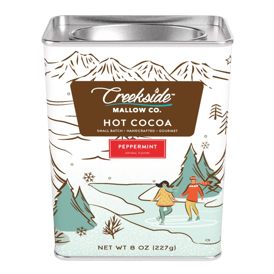 peppermint hot chocolate tin 