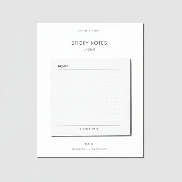 Sticky notes with text on a white background