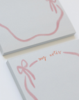 Pink Ribbon Bow Notepad