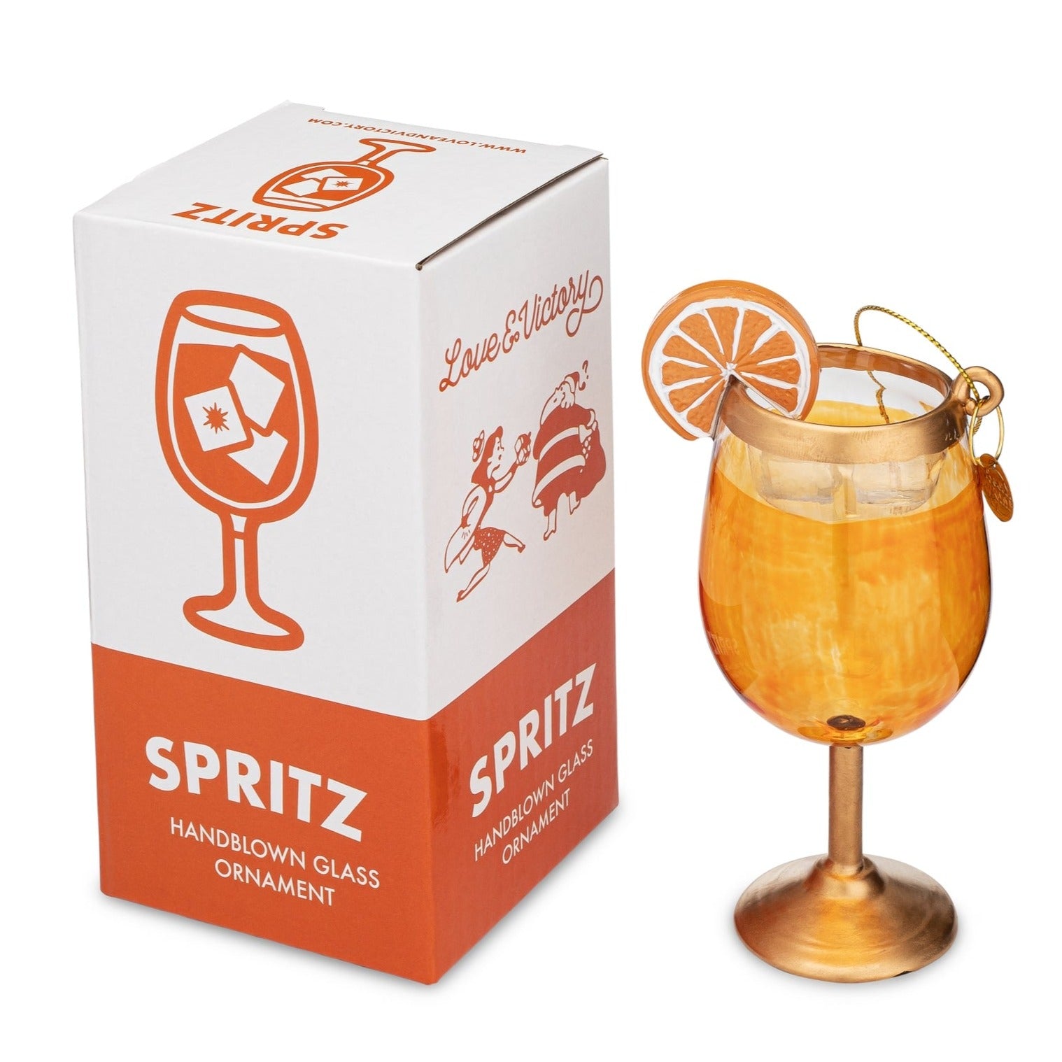 Spritz Cocktail Ornament and box