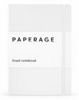White lined notebook with 'PAPERAGE' branding on a white background