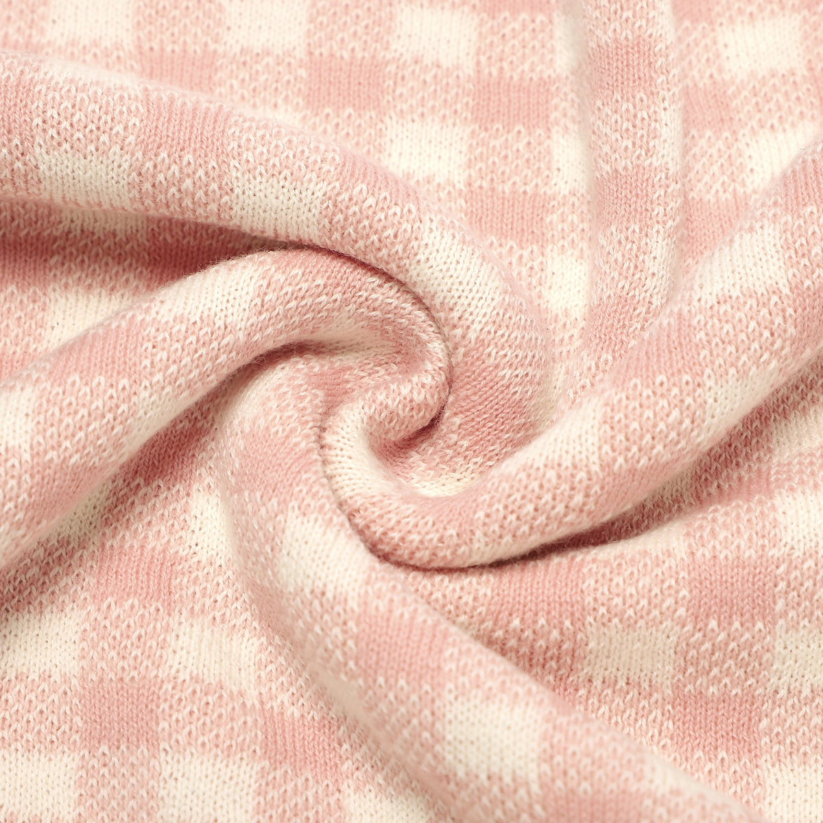 Plaid pink baby blanket