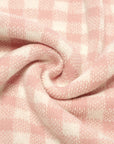 Plaid pink baby blanket